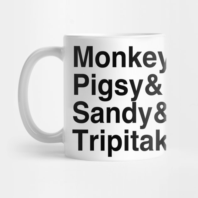 Monkey Magic Helvetica Text (Black Print) by RCDBerlin